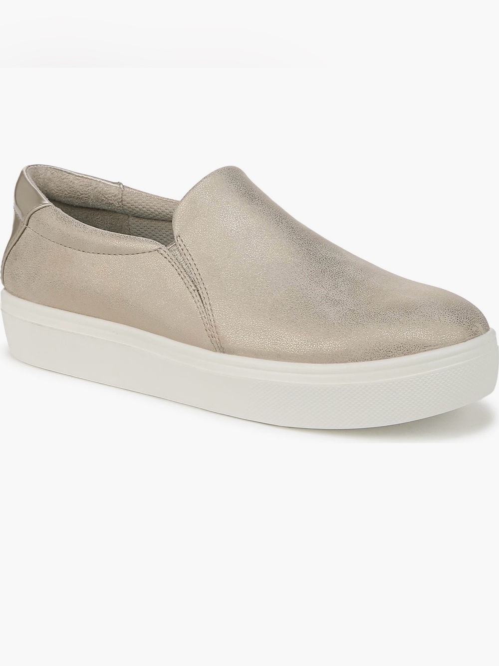 Dr Scholls Slip-On Platform Sneaker in Metallic Taupe size 9, like new condition